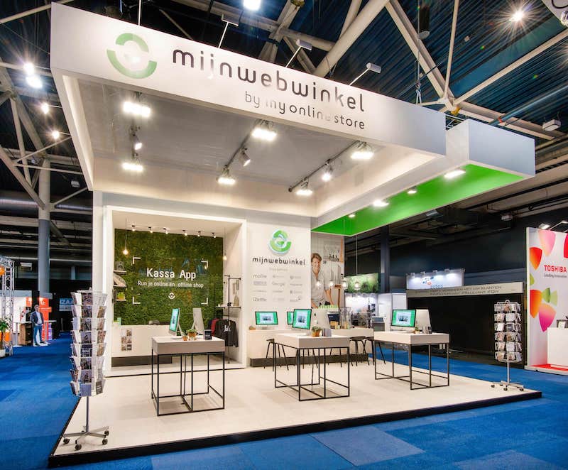 Standbouw voor Mijnwebwinkel tijdens de winkelvakdagen